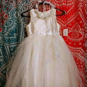 Flower Girl Dress, Crown, Heels